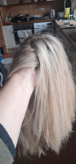 Topper blond włosy naturalne 45cm