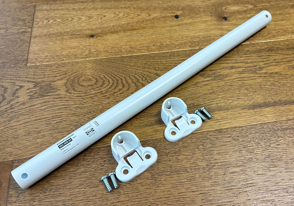 biały drążek IKEA KOMPLEMENT 50cm do szafy PAX | 902.568.93