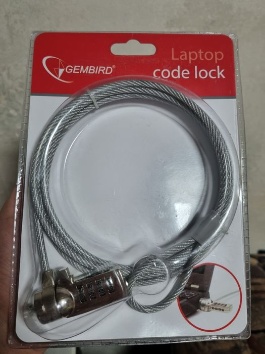 Замок с тросом для ноутбука Gembird (LK-CL-01].