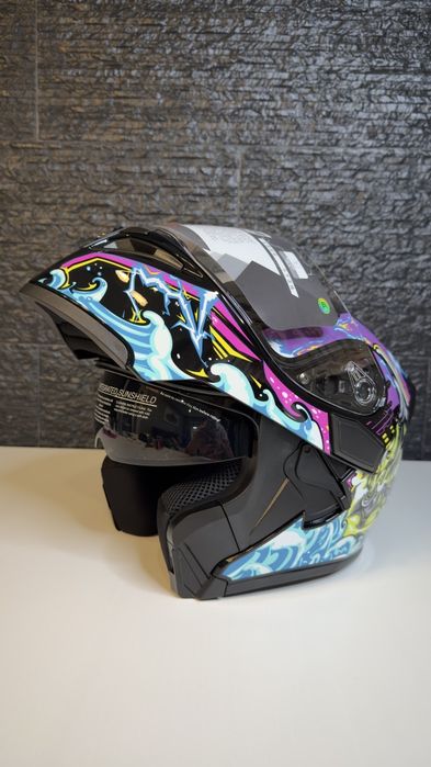 (Novo) Capacete Modular Mota Rosa