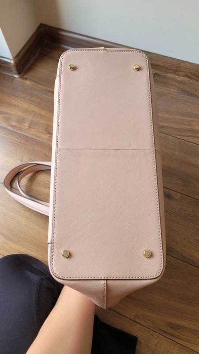 Skórzana shopperka/torba shopper/Wittchen pudrowy róż A4