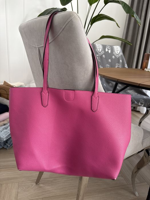 Guess torebka shopper fuksja