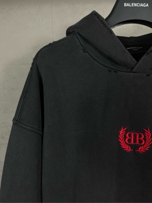 Худи BALENCIAGA оверсайз унисекс оригинал черное