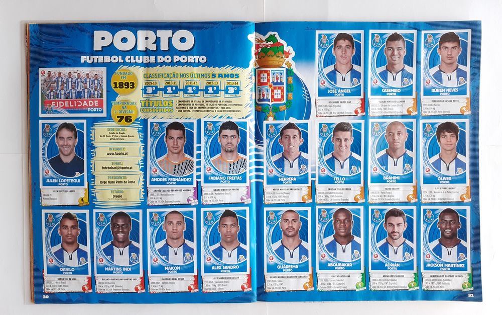 Panini Complete Album Superliga 2014–15 with Protective Cover64584642048003123