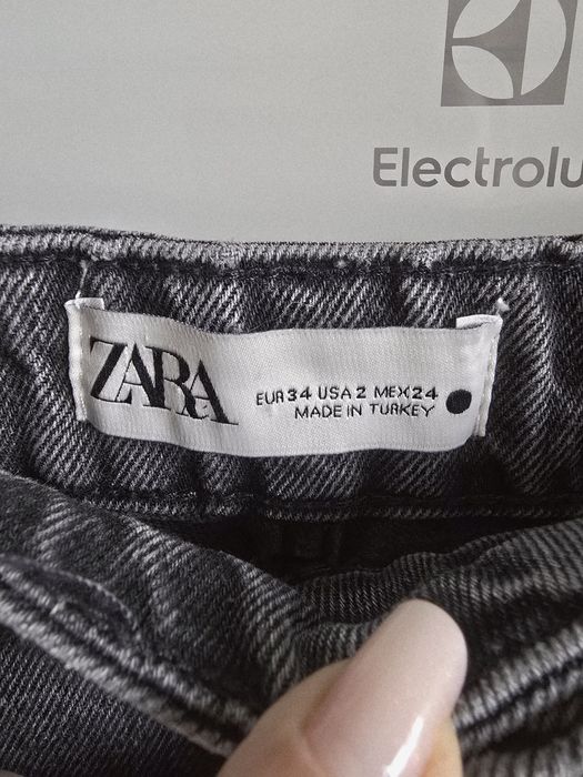 Jeansy ZARA barrel/baloon r.34 luźne oversize szare