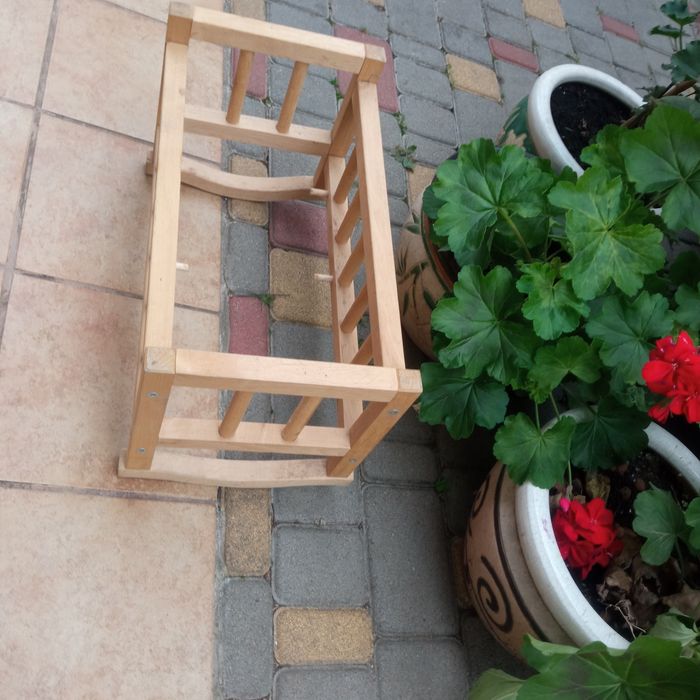 Кроватка детская для кукол из дерева