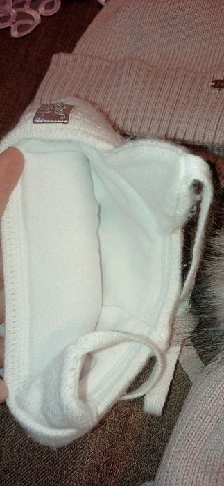 Шапочки зимові на дівчинку, двійнят 40,42 розмір