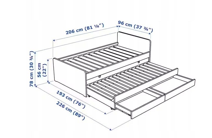 IKEA łóżko podwójne