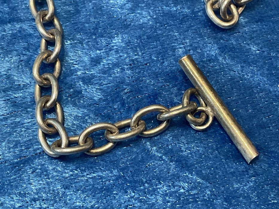 Colar em prata inglesa vintage medi,46 cm