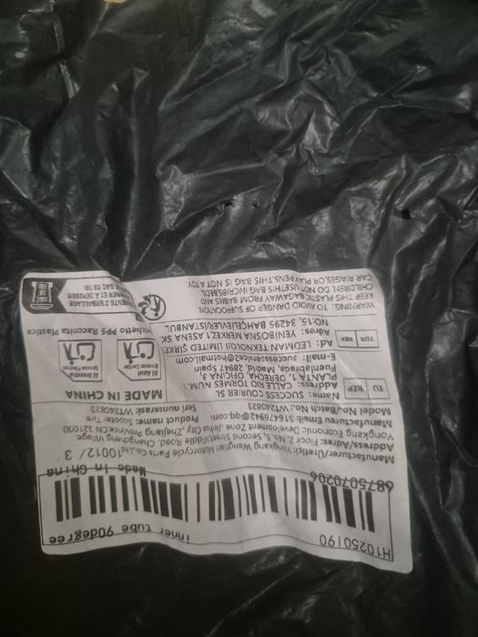 Câmara de ar 10x2.50  para trotinete elétrica