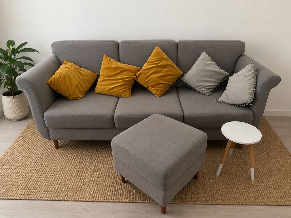 Sofa e chaise impecaveis oferta almofadas