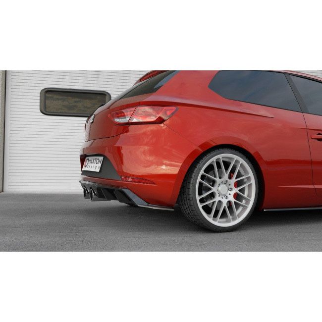 SPOILER DIFUSOR DE ESCAPE (LIP AILERON PALA ABA LAMINA AVENTAL) SEAT LEON 5F MK3 CUPRA PERFORMANCE FR LOOK R32
