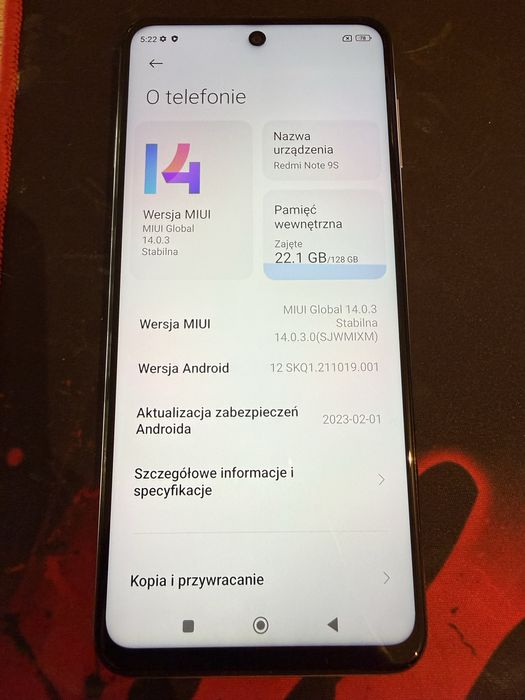Xiaomi Redmi Note 9 PRO 6GB ram – używany, w 100% sprawny