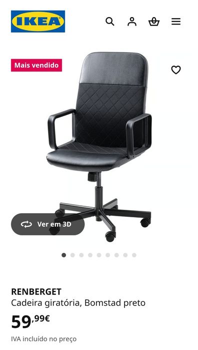 Cadeira escritório Renberget IKEA
