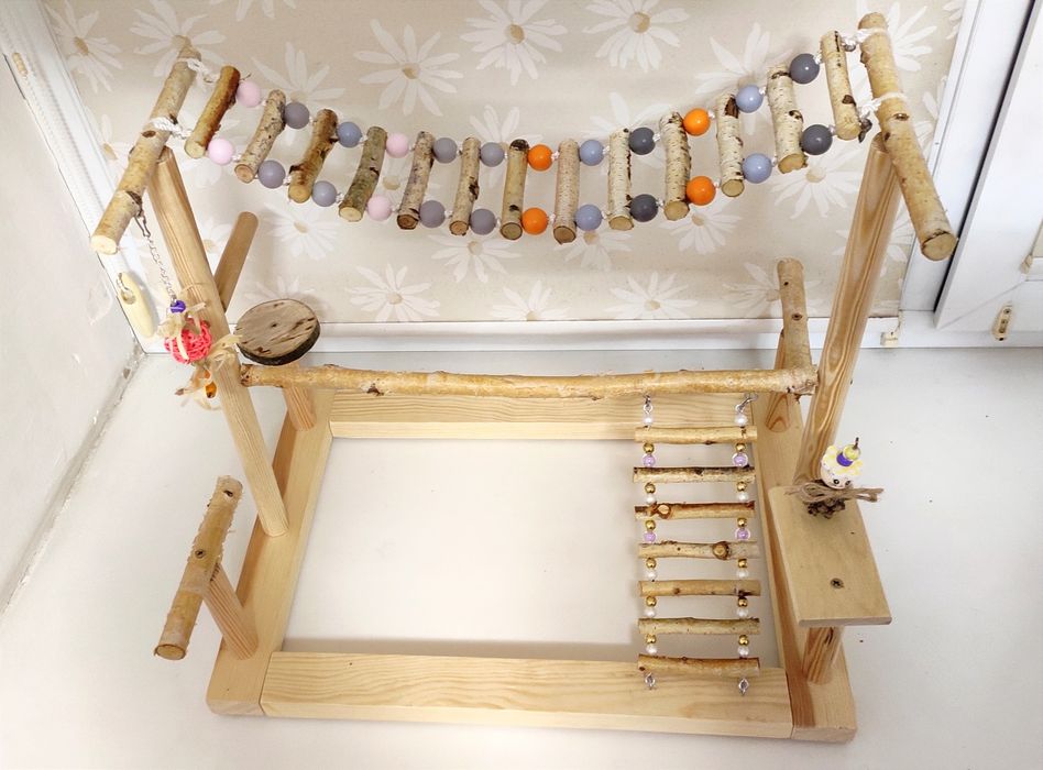 Стенд для папуг, присада, ігрова площадка