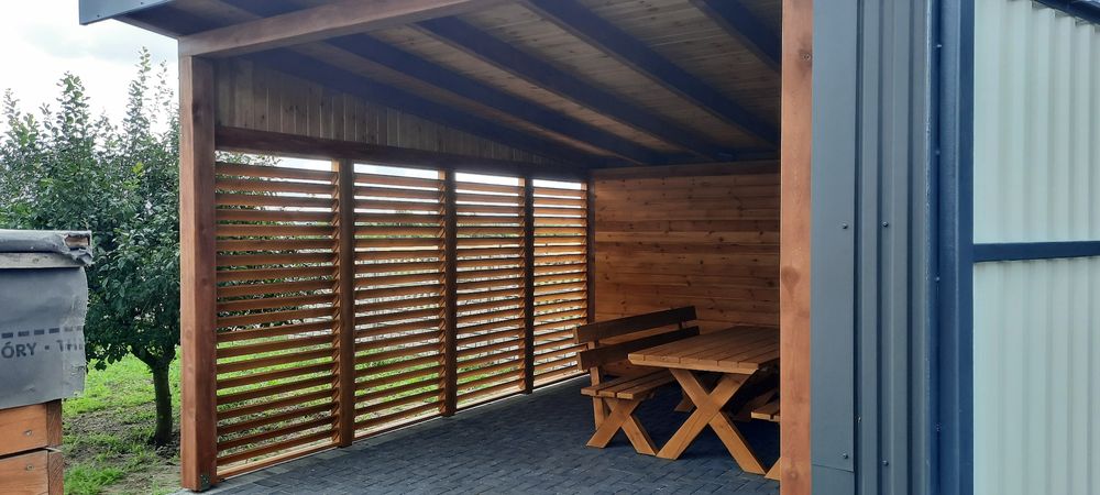 Altany ogrodowe, wiaty, wyroby z drewna.