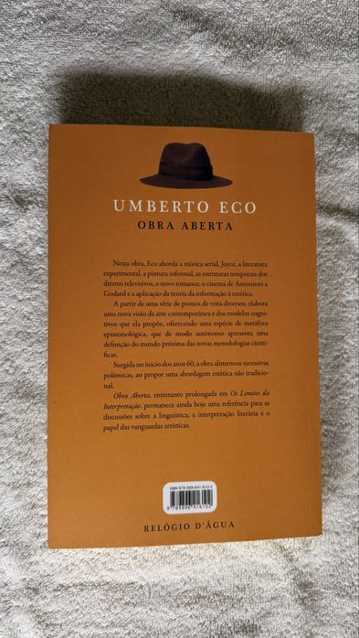 Obra Aberta, Umberto Eco, RELÓGIO D’ÁGUA, 2016