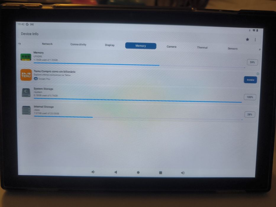 Tablet Android 10" Android 12