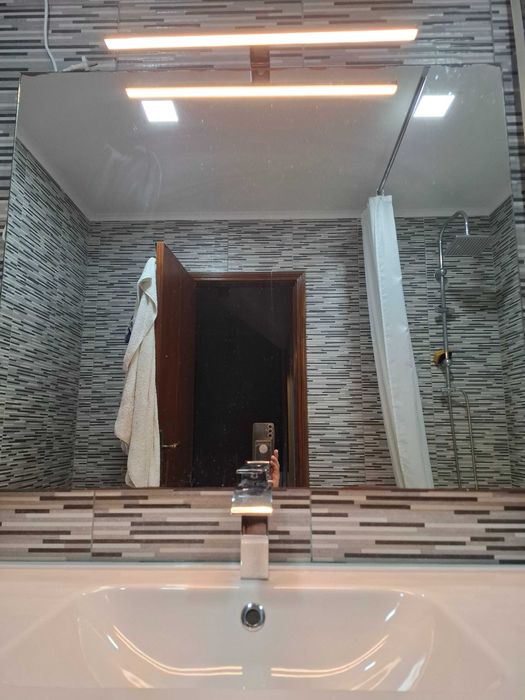 Espelho wc com aplique led