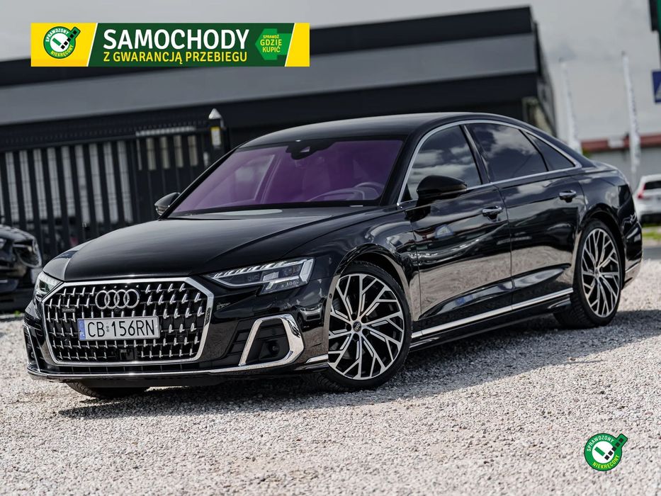 Audi A8 Z GWARANCJĄ!!! Cesja Leasingu, Salon Polska, Skrętna oś, Long.