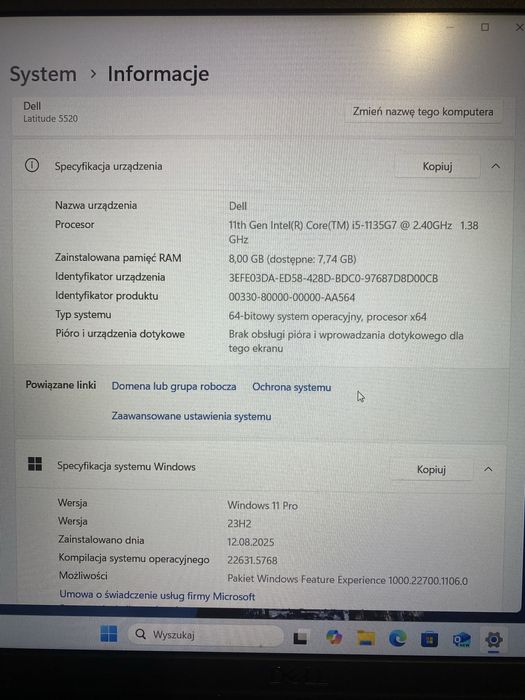 Laptop Dell Latitude 5520