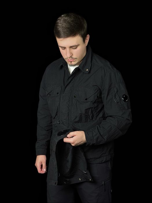 c.p. company flatt nylon mixed goggle overshirt оригинал