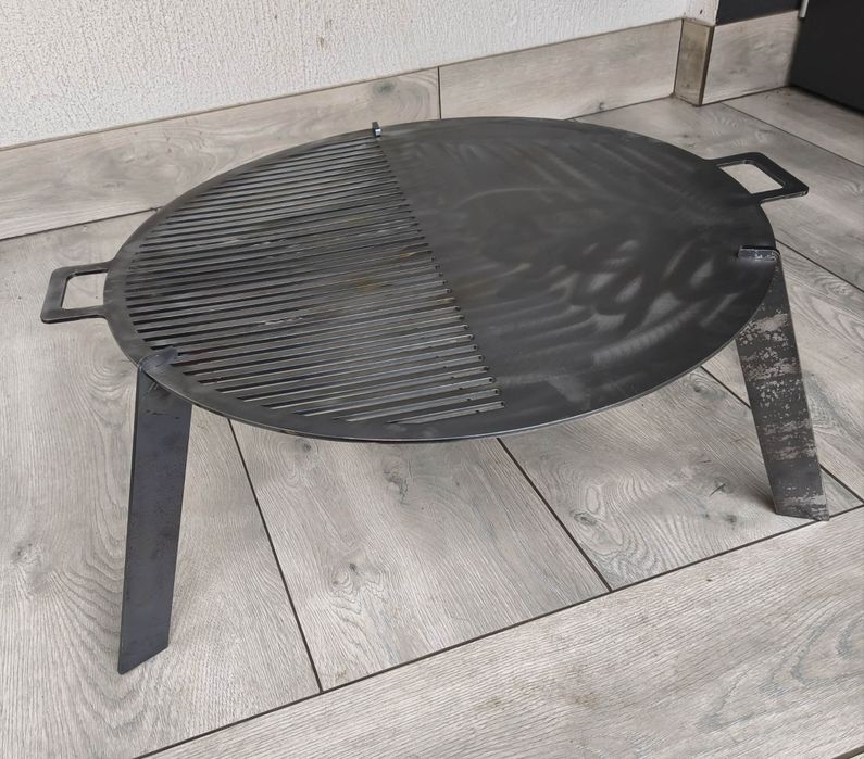 Grill ogniskowy okrągły ruszt do grilla lub ogniska płyta grillowa