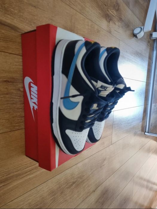 Nike dunk low granatowo-białe