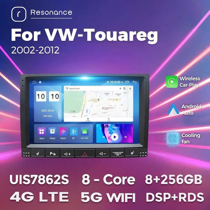 Штатна магнітола Volkswagen Touareg android 10 GPS 4G CarPlay