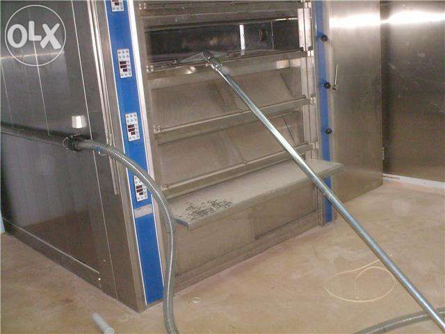 Central de aspiração para fornos de padaria