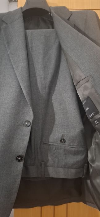 Fato Mango Slim Fit Cinza – Blazer 48 / Calças 42 – Novo