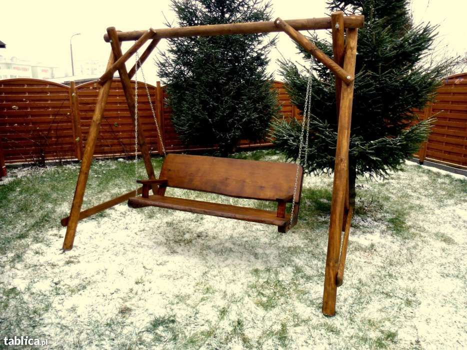 Meble ogrodowe drewniane huśtawki dostawa CAŁY KRAJ i UE