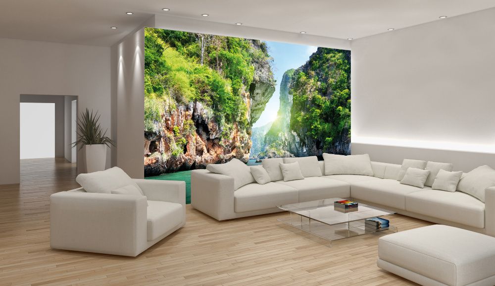 Tapeta, fototapeta Natura widok morze, zatoka, wodospady 208x146 cm