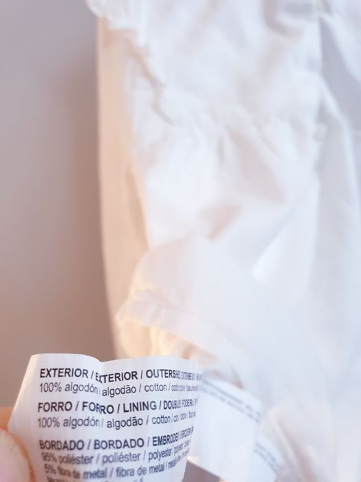 Biała haftowana bluzka koszula Strefa  122 128