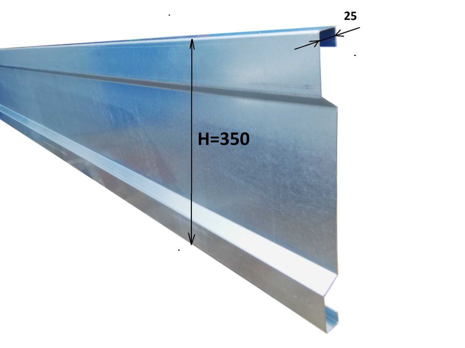 Burty do przyczepki stalowe ocynkowane panel H350/25/1,5/3000