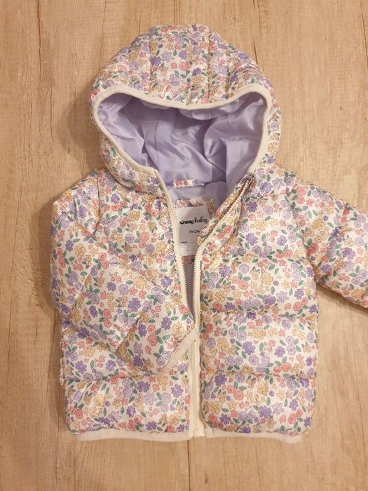 Kurtka jesienna puchowa dziewczynka r.74