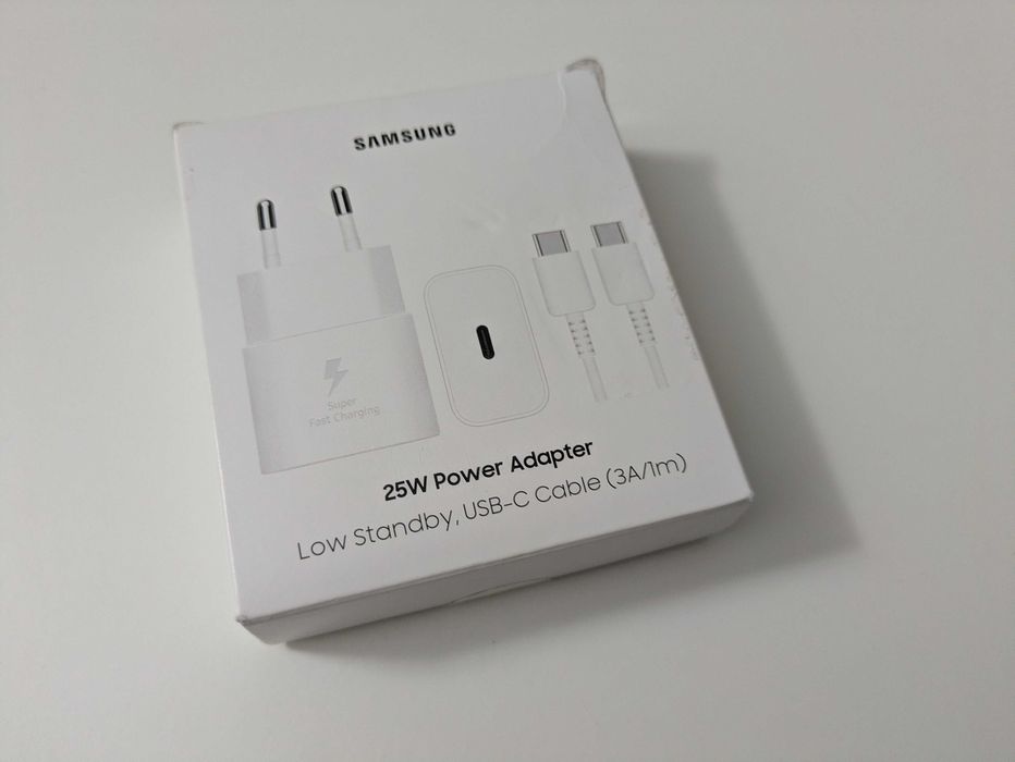 Ładowarka SAMSUNG USB-C 25W + Kabel Super Szybkie Ładowanie Oryginalna Nowa Gwarancja