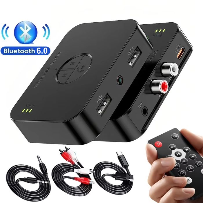 ПРЕМІУМ Bluetooth 6.0 Аудіоприймач AUX / RCA / USB —ПРОКАЧАЙ СВІЙ ЗВУК