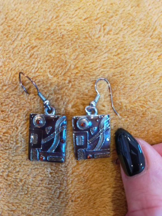 Kolczyki w kształcie prostokąta