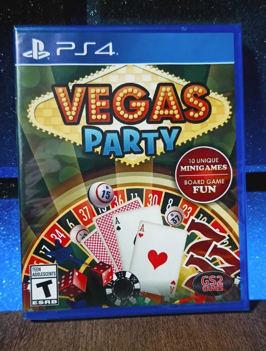 Vegas Party PS4 / PS5 - kasyno, zestaw minigier, poker rzutki na dwóch