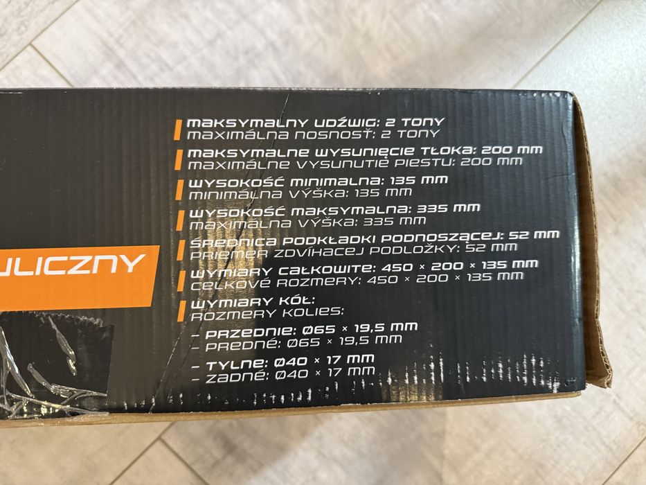 Nowy podnosnik samochodowy GT max zaba lewarek 2t