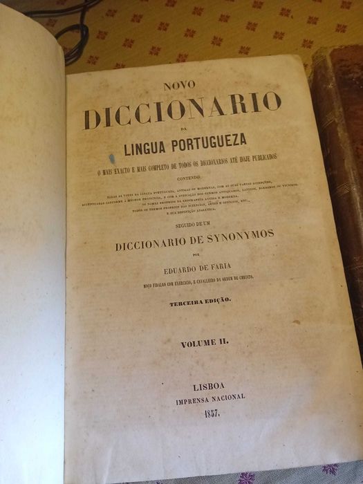 Novo Diccionário da Língua Portugueza 1855, 3ª edição