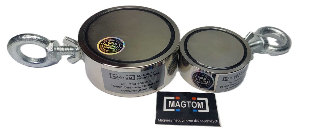 Magnes neodymowy boczny 350kg do poszukiwań F200Gold Magtom