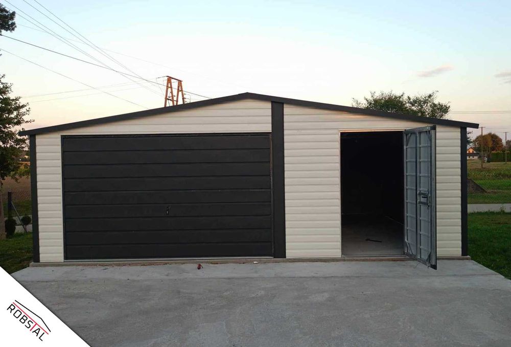 Garaż Blaszany + pomieszczenie gospodarcze PREMIUM brama uchylna, FILC