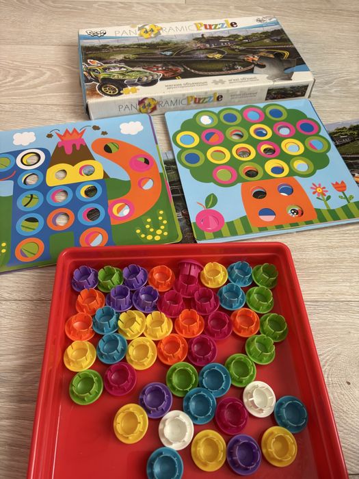 Мозаїка з тваринками (10 змінних картинок). Для дітей від 2 років.