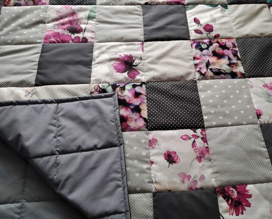Narzuta patchwork 150/205 "Malowane kwiaty"