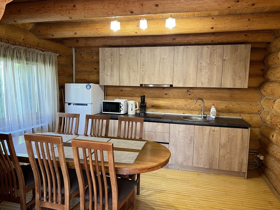 Здають деревʼяні двоповерхові будинки з кухнею