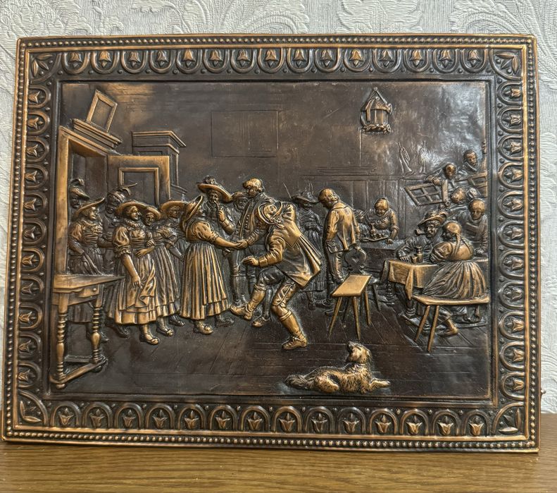 Панно чеканное медное. Медные гравюры. Чеканка.