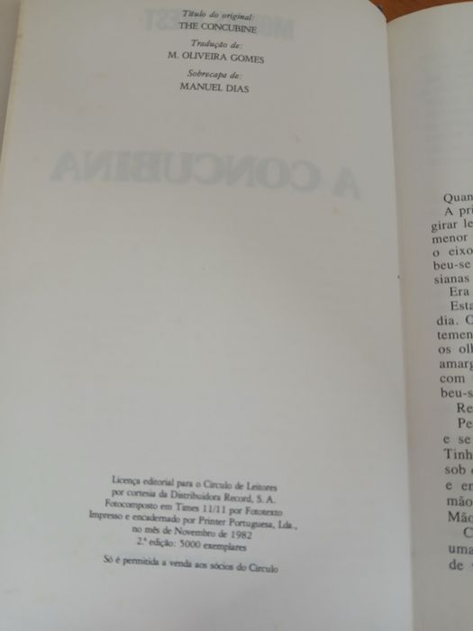 A Concubina da Círculo de Leitores