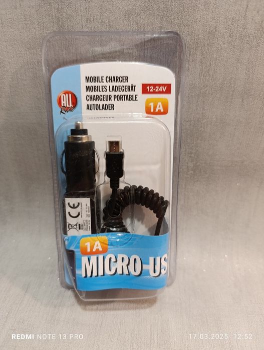 Ładowarka samochodowa micro USB